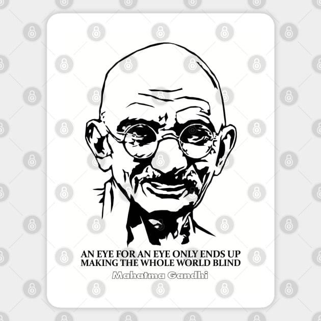 Mahatma Gandhi Magnet by KewaleeTee